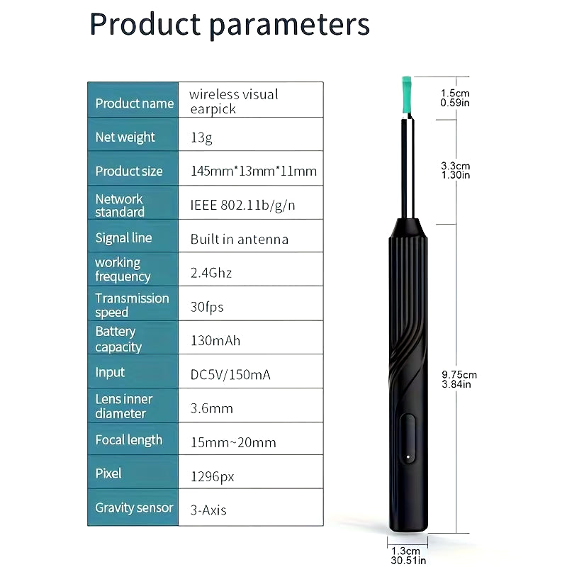Wireless Smart Visual Ear Cleaner Otoscope Ear Wax Ear with Ear NE18 Cleaning Kit Removal Sticks Endoscope Camera Tool Kit