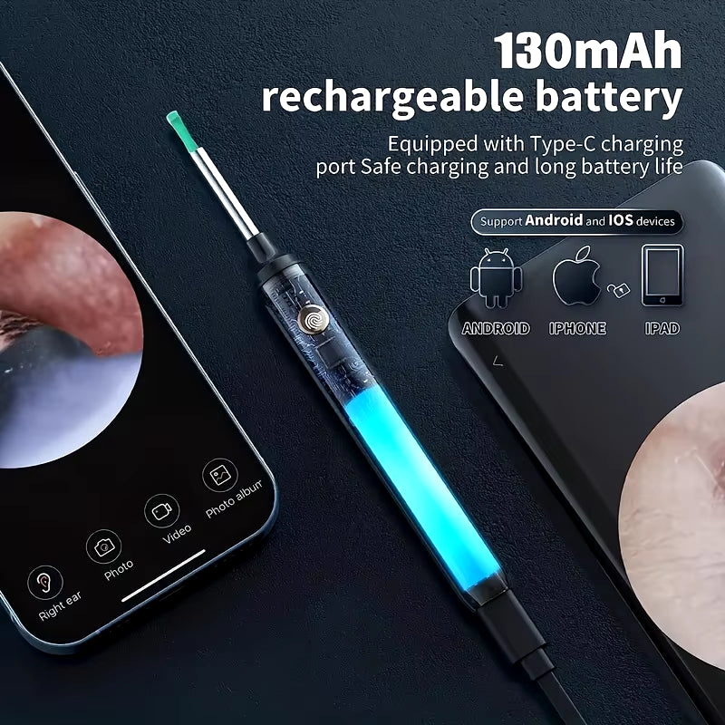 Wireless Smart Visual Ear Cleaner Otoscope Ear Wax Ear with Ear NE18 Cleaning Kit Removal Sticks Endoscope Camera Tool Kit