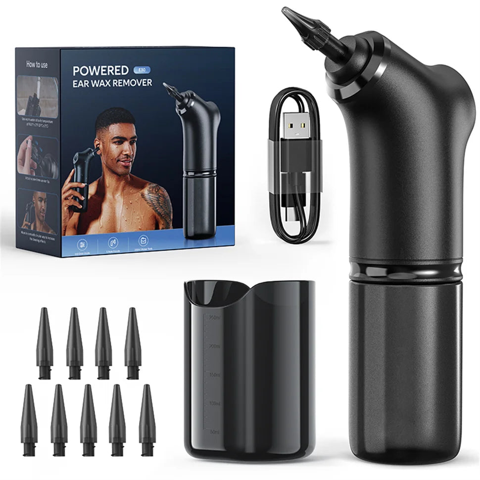 Electric Ear Cleaner Kit with 4 Adjustable Pressure Modes for Effective Ear Wax Removal - Ideal for Adults and Children