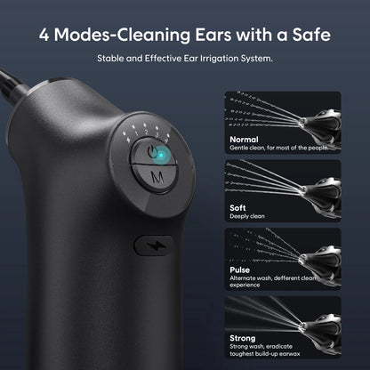 Electric Ear Cleaner Kit with 4 Adjustable Pressure Modes for Effective Ear Wax Removal - Ideal for Adults and Children